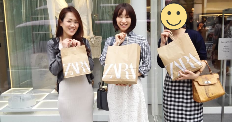 Shopping at Zara Ginza